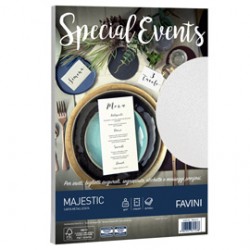 Carta metallizzata SPECIAL EVENTS A4 20fg 120gr bianco FAVINI