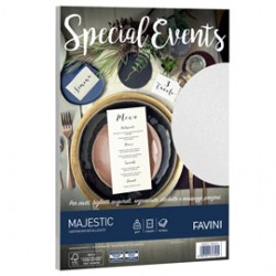 Carta metallizzata SPECIAL EVENTS A4 10fg 250gr bianco FAVINI