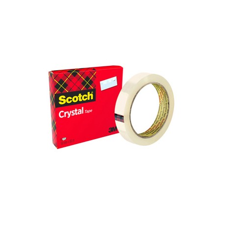 Nastro adesivo Crystal 600 - 19 mm x 66 m - acrilico - trasparente - Scotch