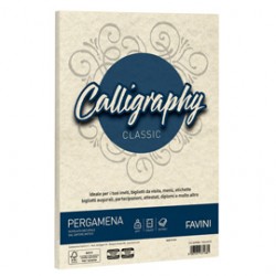 Carta Calligraphy Pergamena - A4 - 190 gr - naturale 06 - Favini - conf. 50 fogli