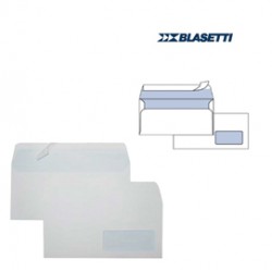 Busta Eco Strip Laser FSC - con finestra - adatta a stampa laser - 11 x23 cm - 90 gr - bianco - Blasetti - conf. 500 pez