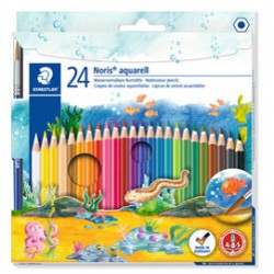 Pastelli Noris aquarell 144 - colori assortiti - Staedtler - astuccio 24 pezzi