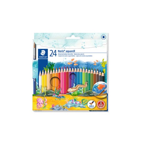 Pastelli Noris aquarell 144 - colori assortiti - Staedtler - astuccio 24 pezzi