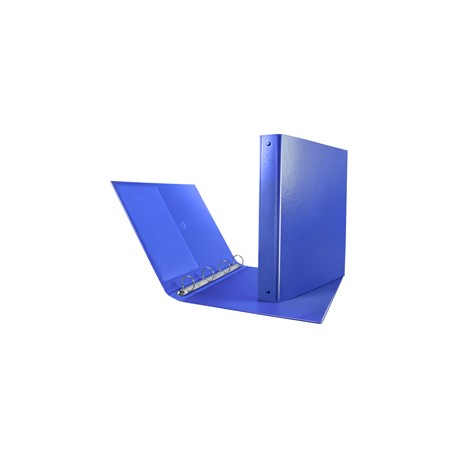 Raccoglitore Nettuno - 4 anelli a R 30 mm - dorso 3,5 cm - 22x30 cm - blu - Sei Rota