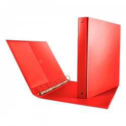 Raccoglitore Nettuno - 4 anelli a R 30 mm - dorso 3,5 cm - 22x30 cm - rosso - Sei Rota