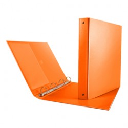 Raccoglitore Nettuno - 4 anelli a R 30 mm - dorso 3,5 cm - 22x30 cm - arancio - Sei Rota