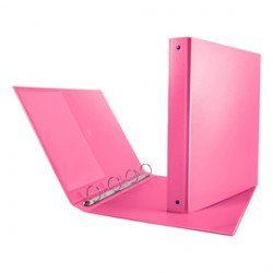 Raccoglitore Nettuno - 4 anelli a R 30 mm - dorso 3,5 cm - 22x30 cm - rosa - Sei Rota