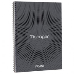 Blocco Spiral Manager 4 fori - microperforato - 23 x 29,7cm - 10mm - 80gr - 90 fogli - Favini