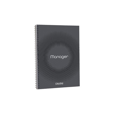 Blocco Spiral Manager 4 fori - microperforato - 23 x 29,7cm - 10mm - 80gr - 90 fogli - Favini