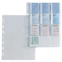 Buste forate Atla MA - 21 x 29,7 cm - PP - porta matrici assegni - 12 spazi 65x72mm  -  liscio - Sei Rota - conf. 10 pez