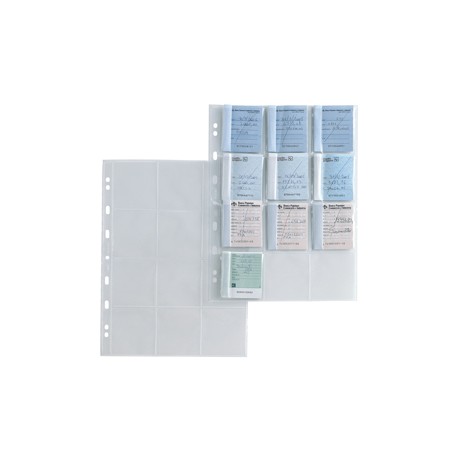 Buste forate Atla MA - 21 x 29,7 cm - PP - porta matrici assegni - 12 spazi 65x72mm  -  liscio - Sei Rota - conf. 10 pez