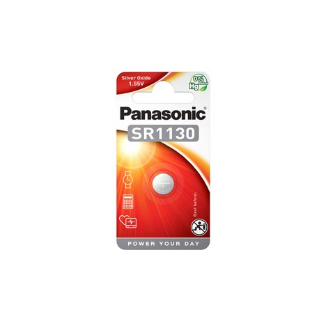 Micropila SR1130 - 1,5V - a pastiglia - ossido argento - Panasonic - blister 1 pezzo
