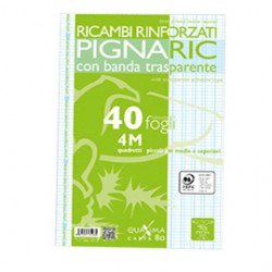 Ricambi forati rinforzati Pignaric - A4 -  4mm - 80gr - Pigna - conf. 40 pezzi