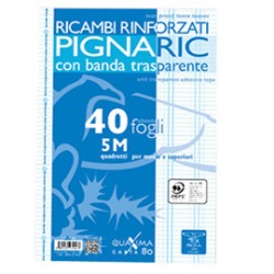 Ricambi forati rinforzati Pignaric - A4 -  5mm - 80gr - Pigna - conf. 40 pezzi