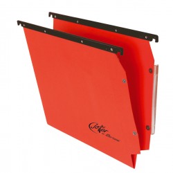 Cartella sospesa Joker - armadio - interasse 33 cm - fondo V - 32,6x28 cm - rosso - Bertesi