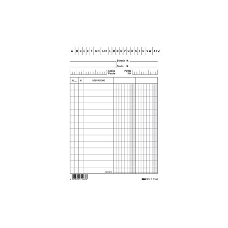 Schede - 2 colonne - 15 x 10,5 cm verticale - Edipro - conf. 100 pezzi