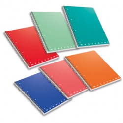 Maxiquaderno Monocromo - A4 - 4mm - 70 fogli - 80gr - s/fori  - spiralato - Pigna