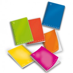 Quaderno Monocromo - A5 - 70 fogli - 80gr - c/fori - spiralato - 1 rigo - Pigna