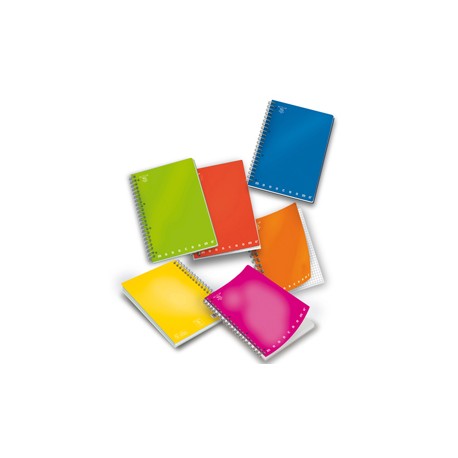 Quaderno Monocromo - A5 - 70 fogli - 80gr - c/fori - spiralato - 1 rigo - Pigna