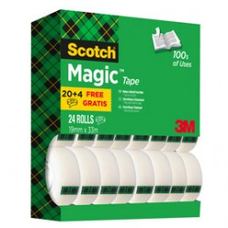Promo pack 20+4 nastro adesivo scotch magic 810 19mmx33mt