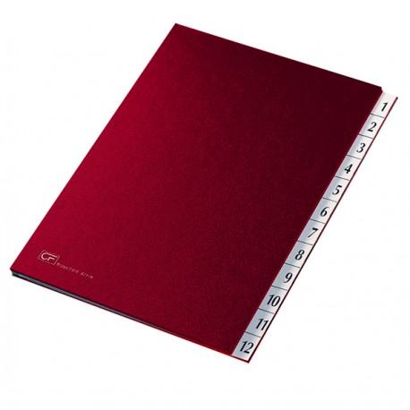 Classificatore numerico 1/12 - 24x34 cm - rosso - Fraschini