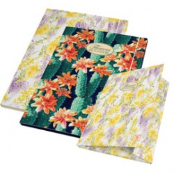 Cartella 3 lembi con elastico Nature Flowers - A4 - dorso piatto - fantasie assortite - Pigna