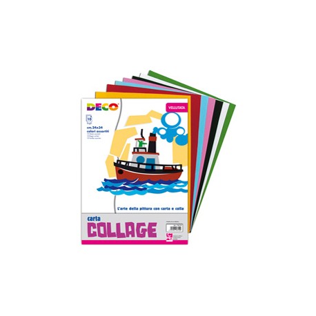Album collage 710/10 - 24 x 34 cm - 10 fogli - carta velluto - 130 gr - DECO