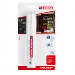 Marcatore a gesso liquido 4090 - punta scalpello - da 4 a 15mm - bianco - Edding
