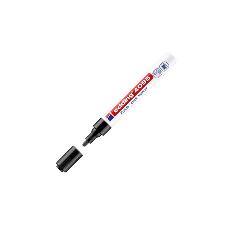 Marcatore a gesso liquido 4095 - punta tonda - da 2 a 3mm - nero - Edding