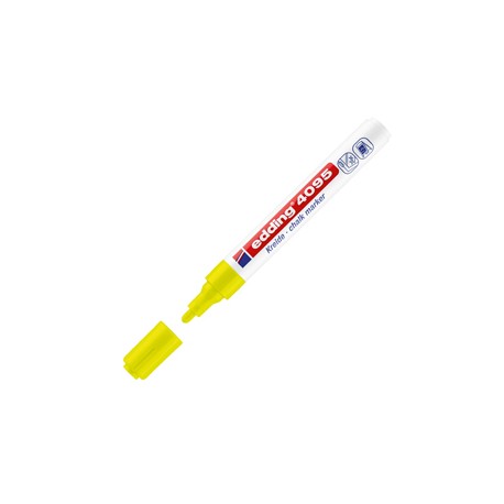Marcatore a gesso liquido 4095 - punta tonda - da 2 a 3mm - giallo fluo - Edding