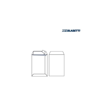 Busta a sacco Monodex - strip adesivo - 36,5 x 44 cm - 100 gr - bianco - Blasetti - conf. 500 pezzi