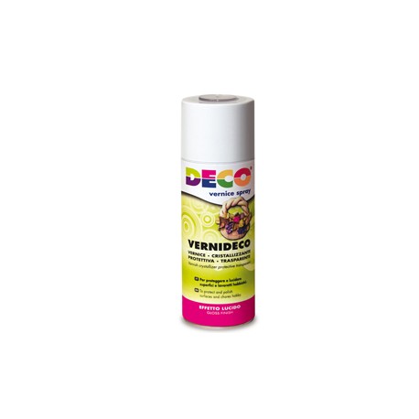 Vernice spray - trasparente - effetto laccato e ceramico - 400ml - DECO