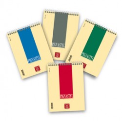 Blocco Pignastyl spiralato - A5 - 150 x 210mm - 80gr - 60 fogli - 1 rigo - Pigna