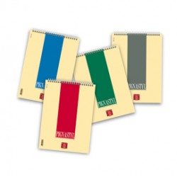Blocco Pignastyl spiralato - A4 - 210 x 297mm - 80gr - 60 fogli - 5mm - Pigna