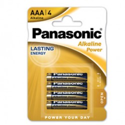 Pila Ministilo AAA - 1,5V - alcalina - Panasonic - blister 4 pezzi