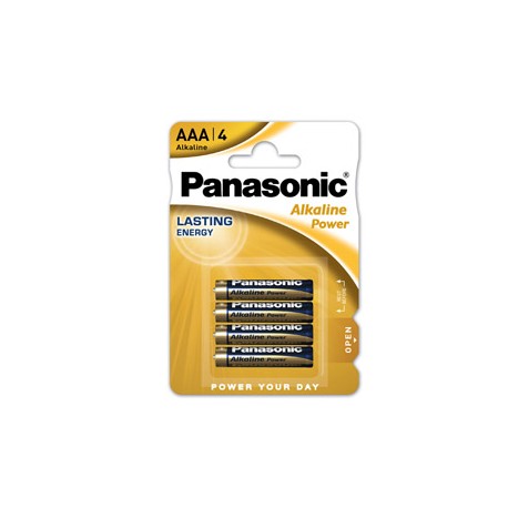 Pila Ministilo AAA - 1,5V - alcalina - Panasonic - blister 4 pezzi