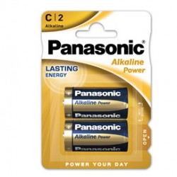 Pila Mezzatorcia C - 1,5V - alcalina - Panasonic - blister 2 pezzi