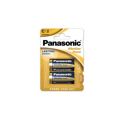 Pila Mezzatorcia C - 1,5V - alcalina - Panasonic - blister 2 pezzi