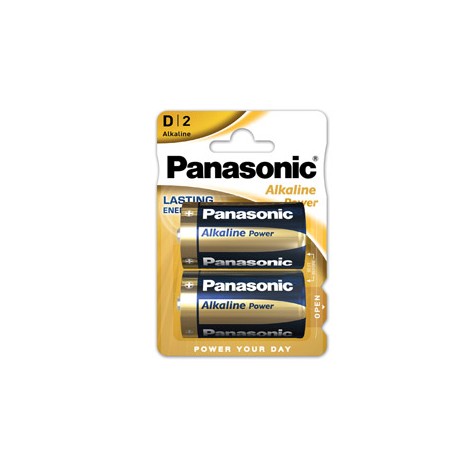 Pila torcia - D - LR20 - Alkaline Power - Panasonic - blister 2 pezzi