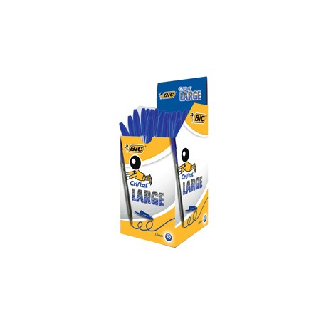 Penna a sfera Cristal Large - punta 1,6 mm - blu - Bic - conf. 50 pezzi