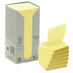 Blocco Post it® Z Notes Green - R330-1T - 76 x 76 mm - 100% riciclabile - giallo - 100 fogli - Post it®