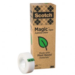 Nastro adesivo Magic 900 - 19 mm x 33 m - acrilico - trasparente - Scotch - Value Pack 9 rotoli