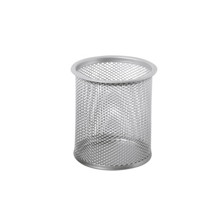 Bicchieri portapenne - rete metallica - 8,5 x 10 cm - argento - Lebez