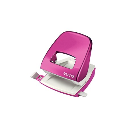 Perforatore 5008 New NeXXt WOW - passo 8 cm - max 30 fogli - 2 fori - fucsia metallizzato - Leitz