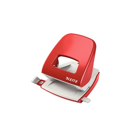 Perforatore 5008 - passo 8 cm - max 30 fogli - 2 fori - rosso - Leitz