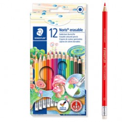 Matite colorate Noris 144 50 - cancellabili - colori assortiti - Staedtler - astuccio 12 pezzi