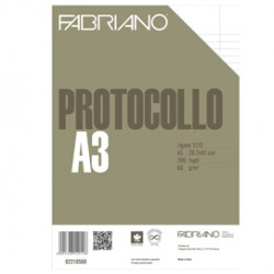 PROTOCOLLO A4 1RIGO C/MARGINE 200FG 60GR FABRIANO