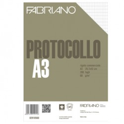 Fogli protocollo - A4 commerciale - 60 gr - Fabriano - conf. 200 pezzi