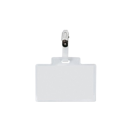 Portanome Pass 3 M - clip in metallo - senza cartoncino - 9,5 x 6 cm - Sei Rota - conf. 100 pezzi