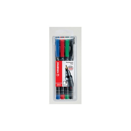 Pennarelli OHPen 842 universal permanente - punta fine 0,7mm - astuccio 4 colori - Stabilo